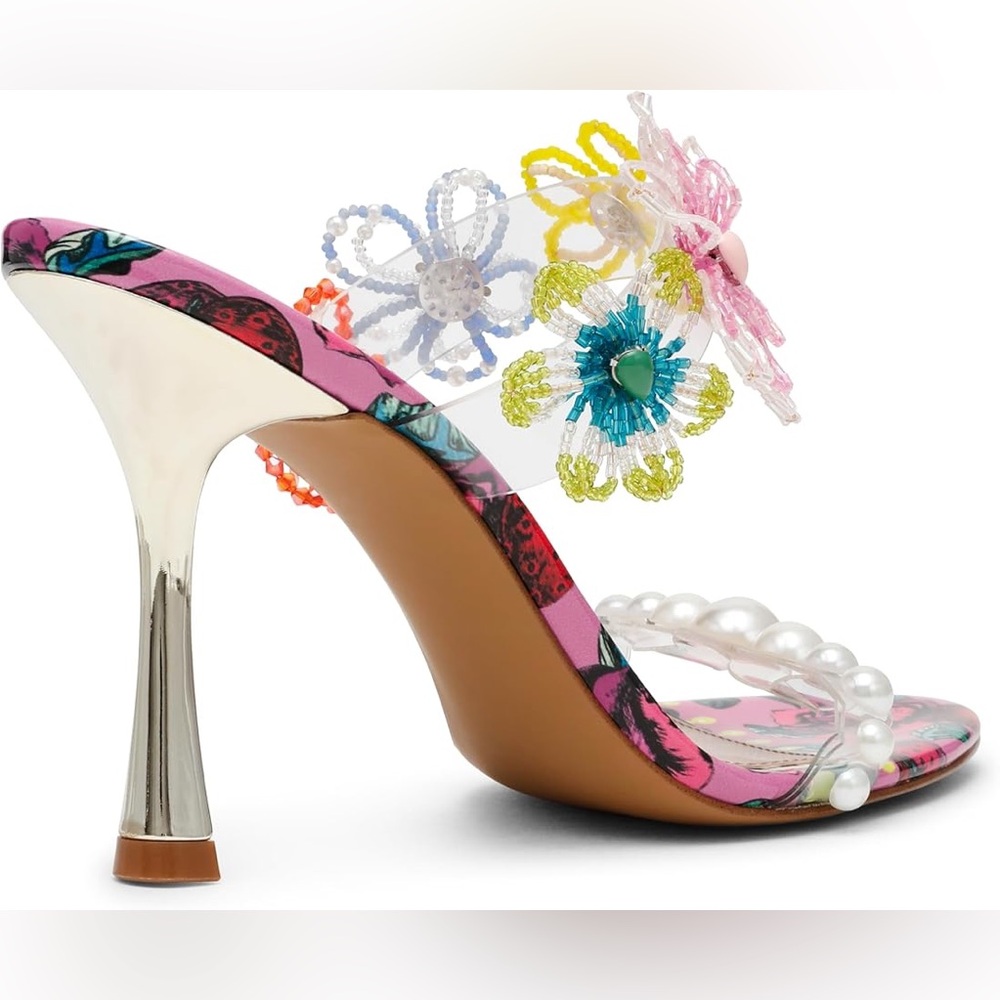 NWT BETSEY JOHNSON Goldiee Embellished Heeled Sandals Sz 11 (no original box) - Picture 4 of 14